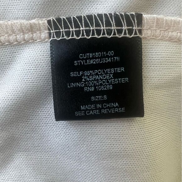 Trixxi Sleeveless Wide Leg Beige Navy Blue Ruffle Strap Summer Jumpsuit Sz S - Picture 10 of 11